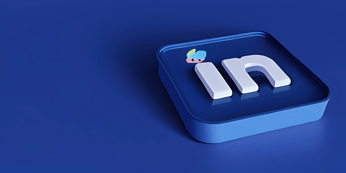 AI representation of the Linkedin logo in a 3d box depicting the power of LinkedIn for lawyers