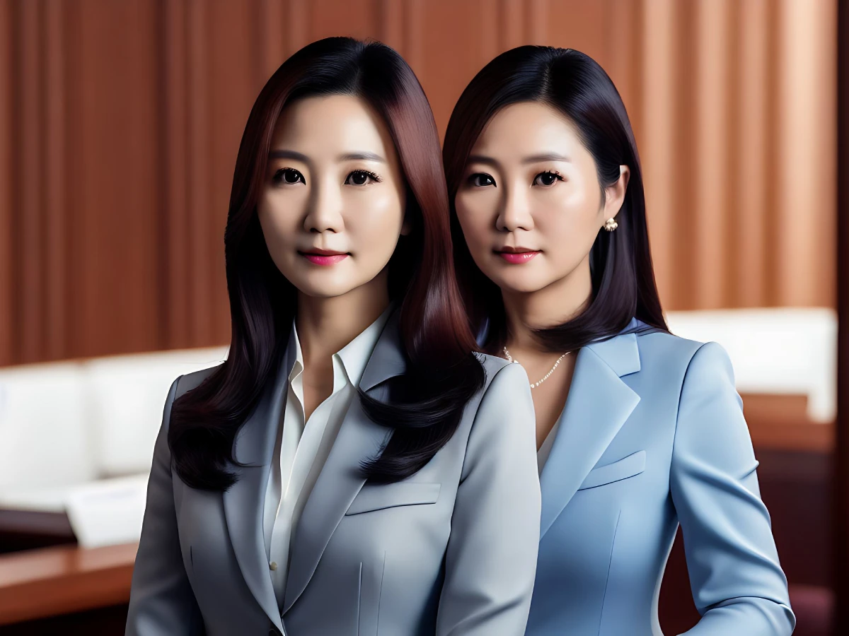 AI photo of 2 beautiful lawyers depicting Attorney SEO in the Philippines